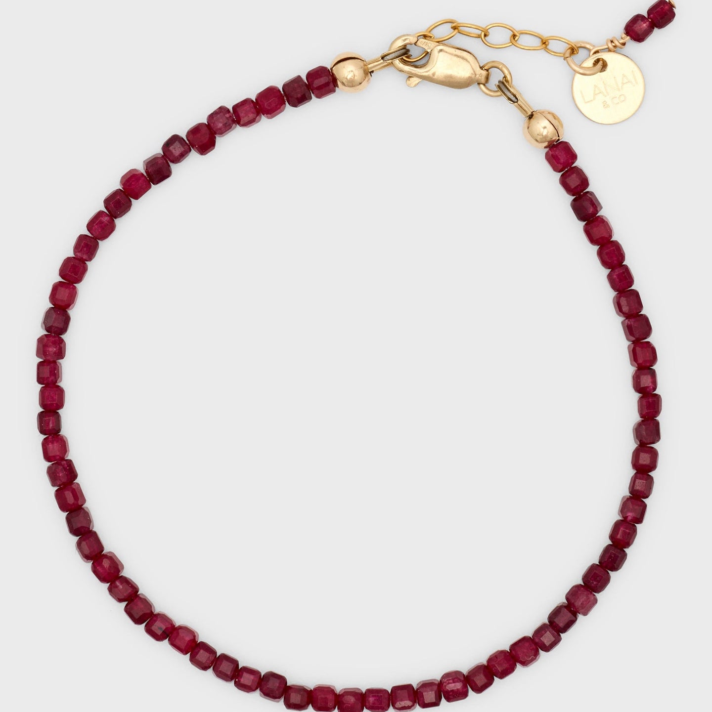 faceted red jade bracelet - exclusive to Bassike