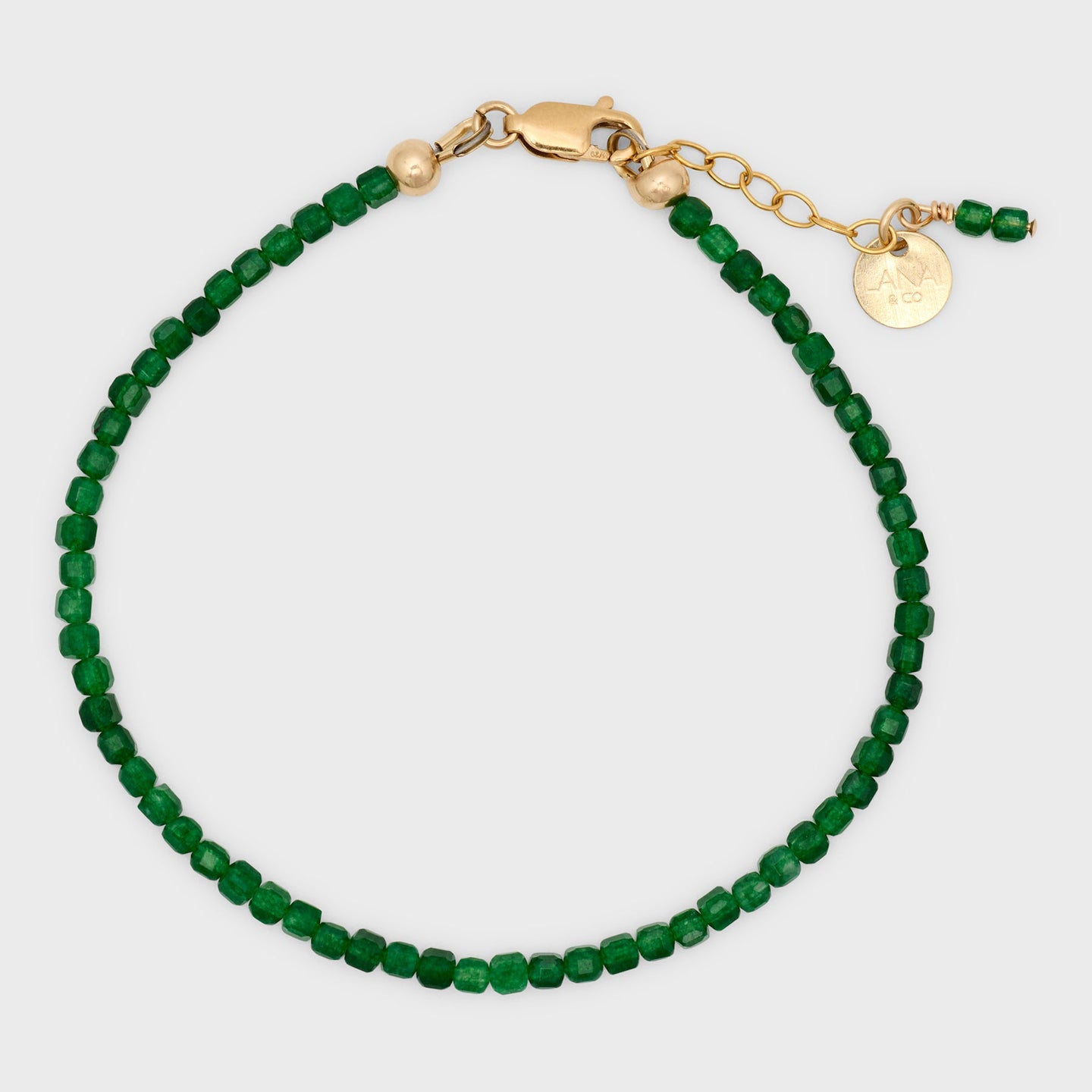 faceted green jade bracelet - exclusive to Bassike