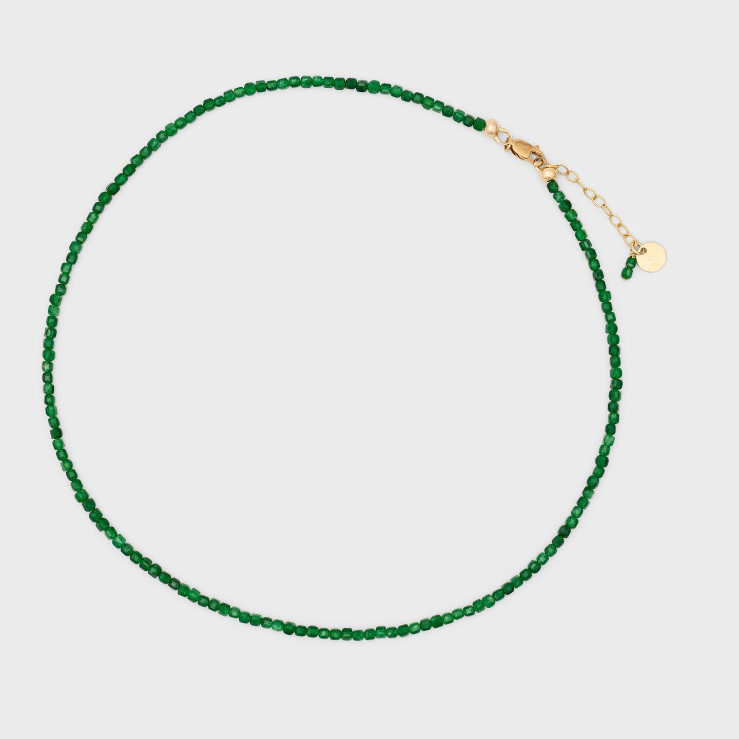 faceted green jade necklace -exclusive to Bassike