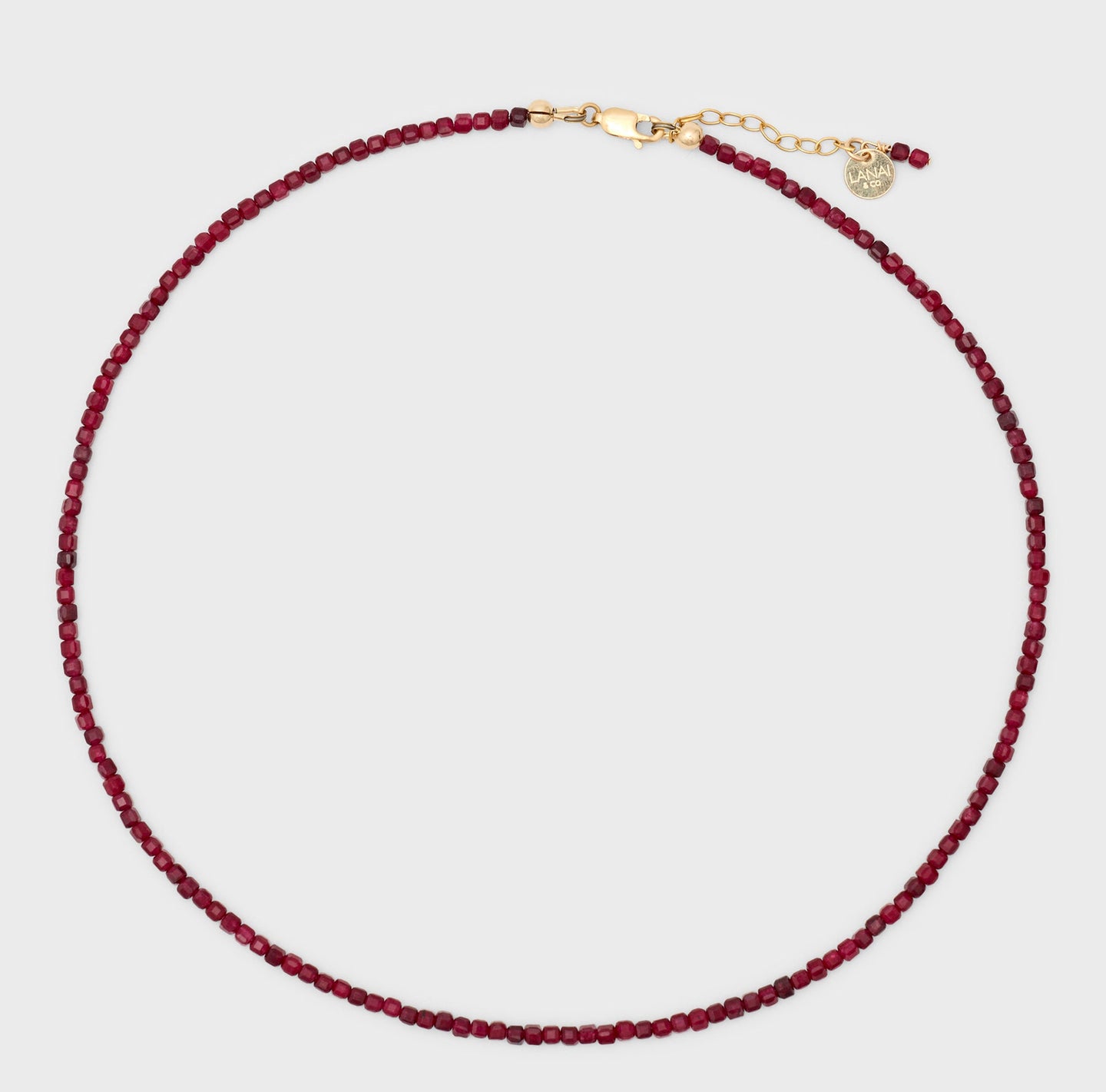 faceted red jade necklace - exclusive to Bassike