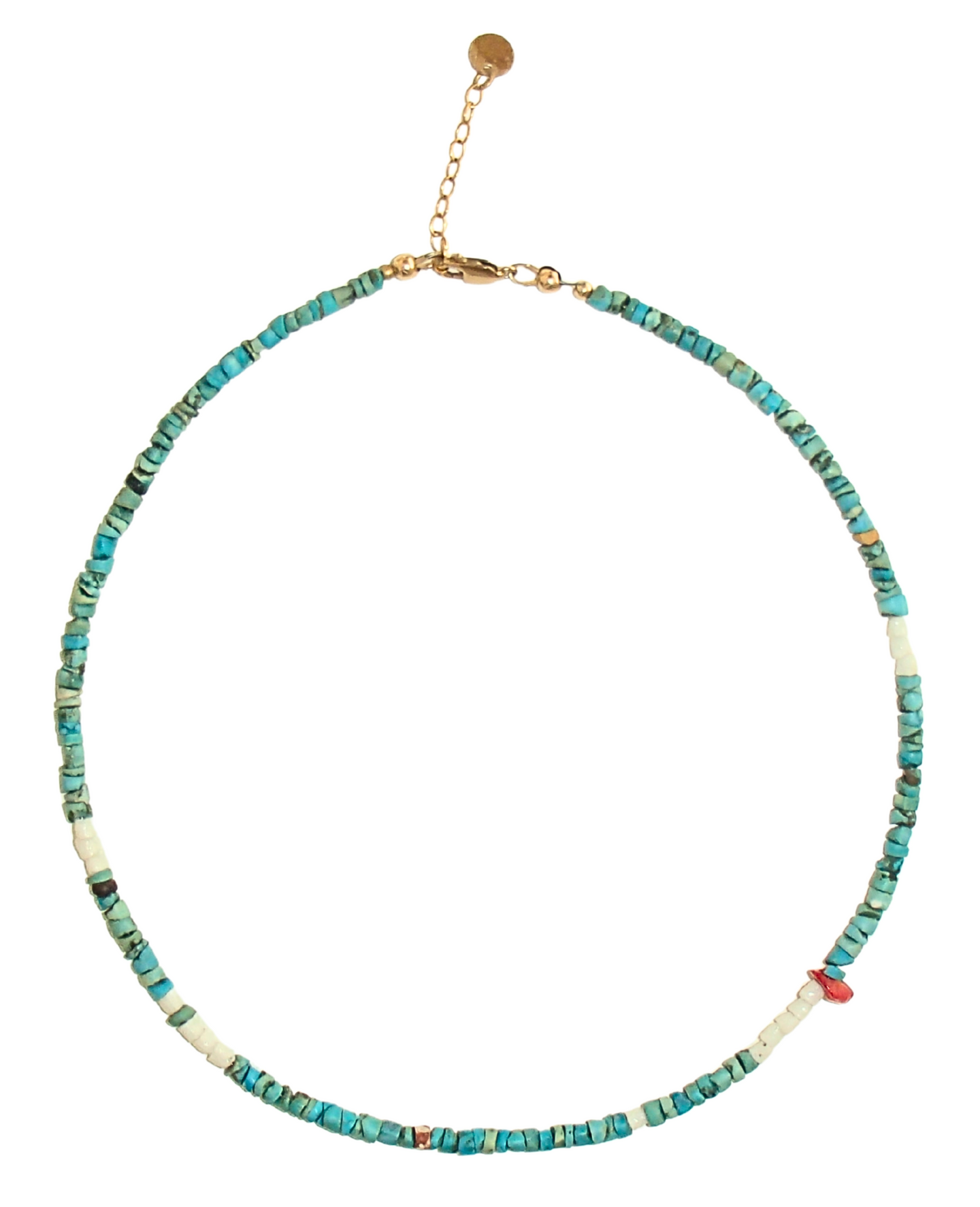 havana - turquoise + coral necklace